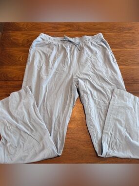 Land’s End 100% Cotton Knit Lounge Casual Pants in EUC Draw String Unisex Sz L